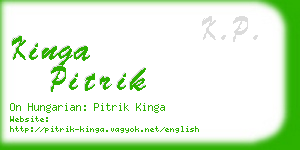 kinga pitrik business card